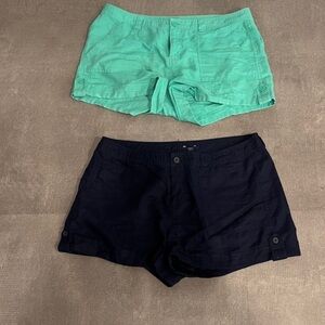 Gap Cotton Shorts Black and Aqua Bundle Womens Shorts 14‎